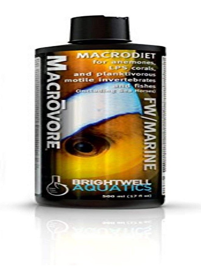 Brightwell Aquatics Macrovore - MacroDiet Food for Anemones, LPS Corals & Planktivorous Motile invertebrates & Fishes, 500 ml