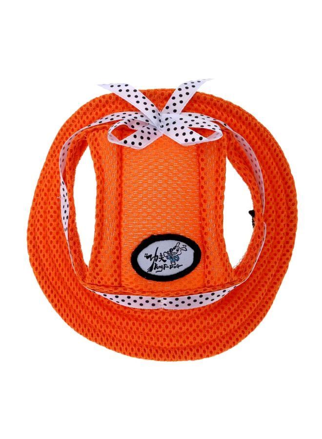 NIBEMINENT Pet Sun Hat Orange/White/Black M - Image 1