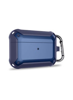 Airpods Pro 2 Case Cover, Full-Body Protective Case with Carabiner, Wireless Charging, and Front LED Visible for Apple Airpod Pro 2 Blue