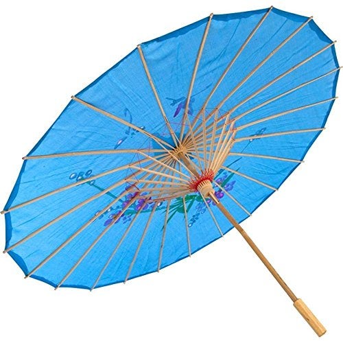 TJ Global 22 Chinese Japanese Umbrella Parasol For Wedding Parties Photography Costumes Cosplay Decoration Light Blue