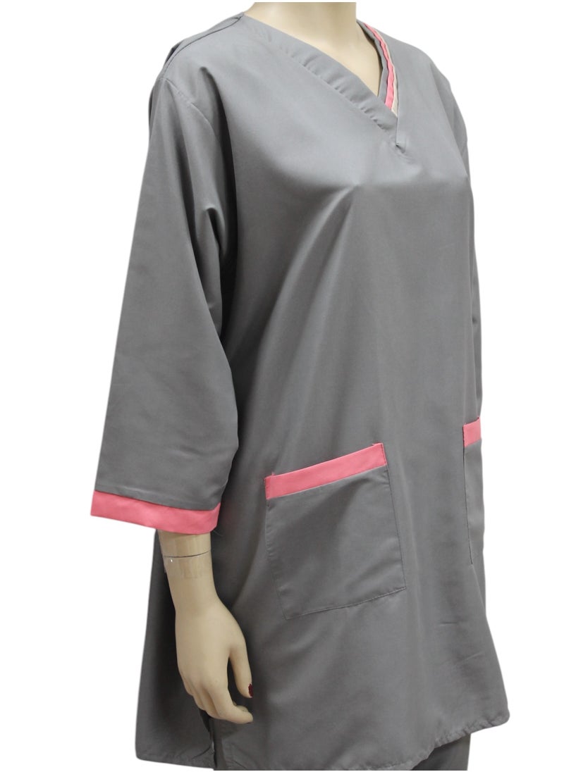 1home - Housemaid Uniform Maid Nanny Scrub Suit 3 piece set - Image 1