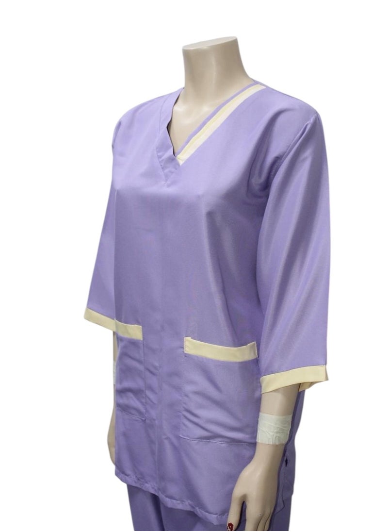 1home - Housemaid Uniform Maid Nanny Scrub Suit 3 piece set - Image 1