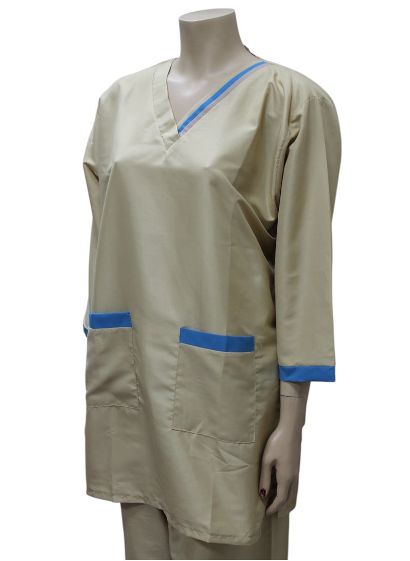 1home - Housemaid Uniform Maid Nanny Scrub Suit 3 piece set - Image 1