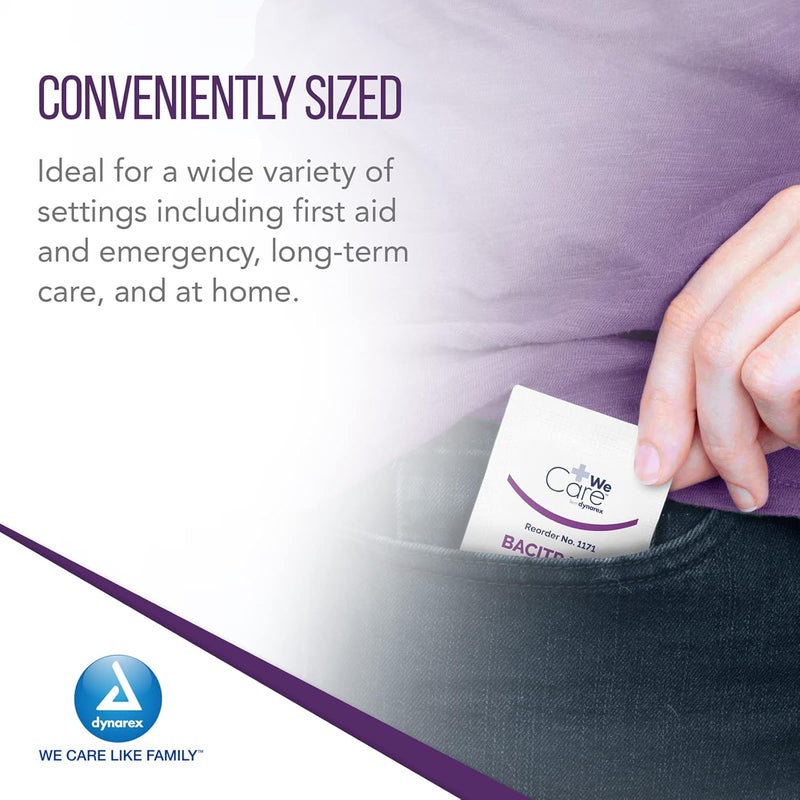 Dynarex مرهم باكيتراسين زنك USP كريم حروق ومرهم مضاد حيوي للجروح الصغيرة وطفح الحفاضات ورعاية الجروح والإسعافات الأولية 09 جرام عبوات 12 صندوق من 144 عبوة - Image 5