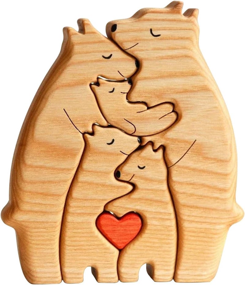 klarako Hand Carved Wooden Love Heart, Carved Figurine Decoration Craft, for Bookshelf, Filing Cabinet, Gift for Home, Personalized Art Text (C) - Image 5