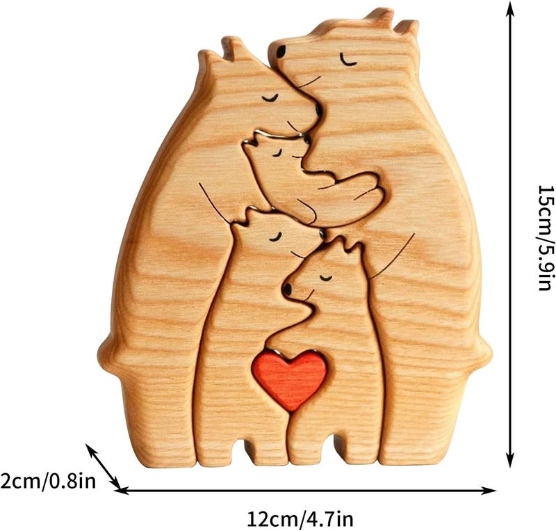 klarako Hand Carved Wooden Love Heart, Carved Figurine Decoration Craft, for Bookshelf, Filing Cabinet, Gift for Home, Personalized Art Text (C) - Image 2