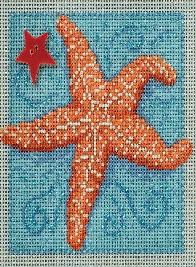 Mill Hill Starfish Beaded Counted Cross Stitch Kit 2016 Buttons & Beads Spring MH141615 - Image 1