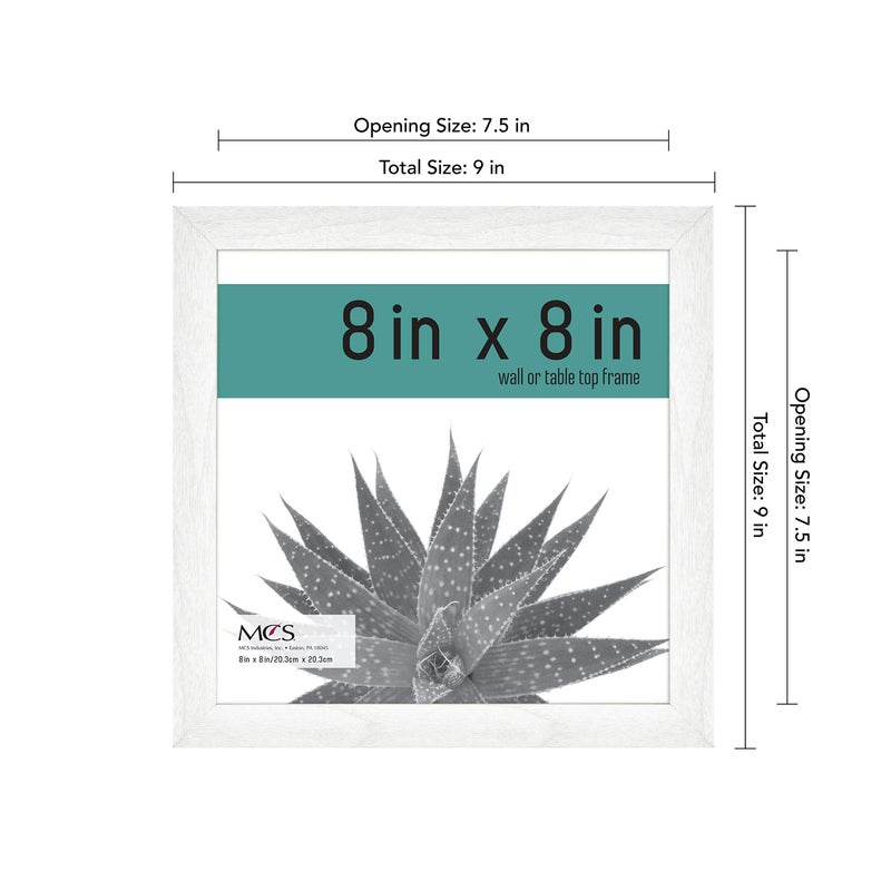 MCS Gallery Essential Picture Frames  Photo Gallery Wall Frame Set  White Woodgrain  8 x 8 Inch  6-Pack - Image 4