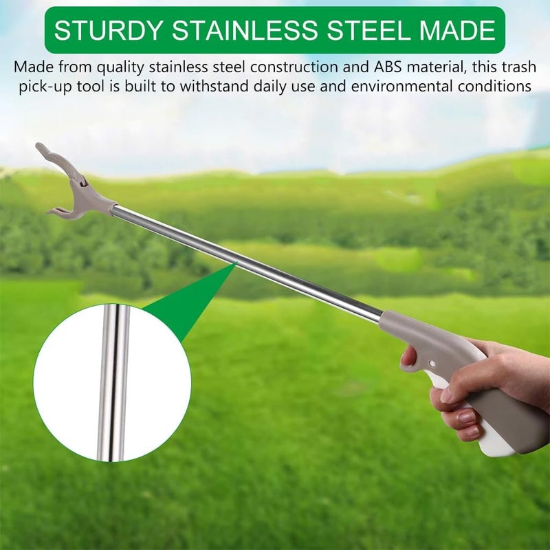HASTHIP ® 33'' Waste Grabber Reacher Tool with Easy to Squeeze and Grip Handle for Litter Pick Trash Pick Up, Grabber Claw Pick Up Reacher Tool Assistaive Device for Elderly - Image 5