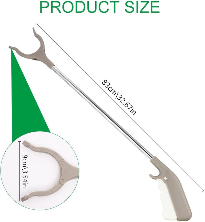 HASTHIP ® 33'' Waste Grabber Reacher Tool with Easy to Squeeze and Grip Handle for Litter Pick Trash Pick Up, Grabber Claw Pick Up Reacher Tool Assistaive Device for Elderly - Image 2