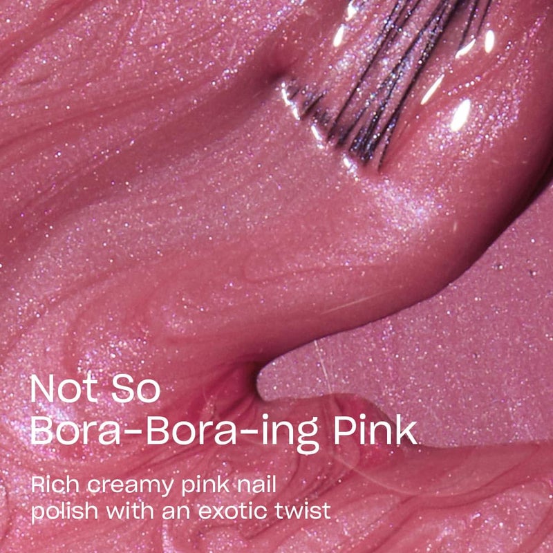 OPI Nail Lacquer Not So Bora-Bora-ing Pink | Sheer Soft Pink Pearl Chip Resistant Nail Polish | Vegan, Fast Drying, Streak Free - Image 2