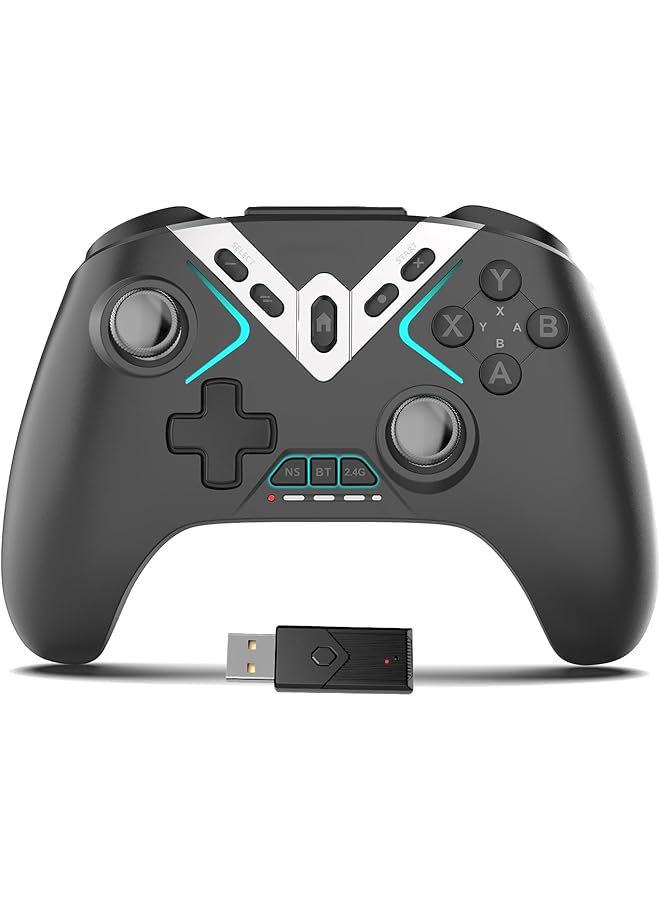 KASTWAVE Bluetooth Controller For Windows Pc/Iphone/Android/Switch/Steam Os/Tv 2.4G Wireless Game Controller With Usb Dongle&Phone Clip With Hall Trigger/2 Triggers/Macro/Joystick Speed Down/Gyro Aim/Motors  - Image 1