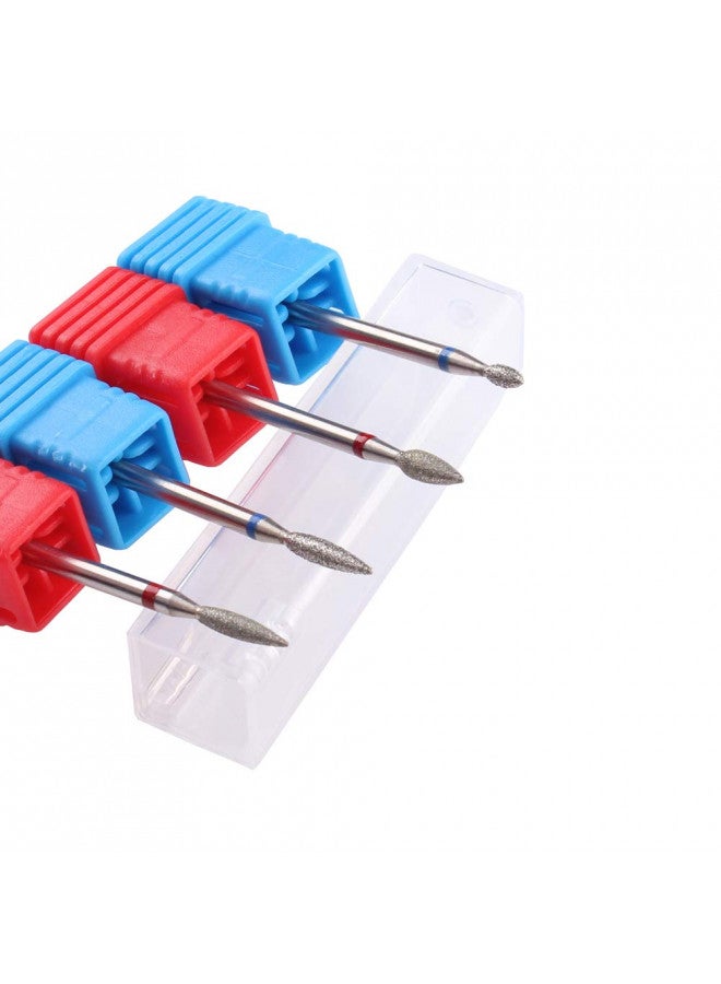 Mzcmsl Flame Cuticle Drill Bit For Russian Manicure,Safety Diamond Nail Drill Bit,3/32 Electric Cuticle Remover Bit(4Pcs) - Image 2