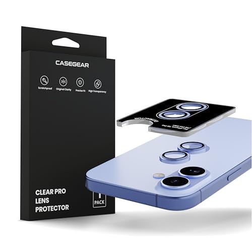 CASEGEAR Clear Pro Camera Lens Protector Compatible With iPhone 16/16 Plus | HD Clarity | Scratch Resistant | Complete Coverage | Easy Installation | Marine - Image 2