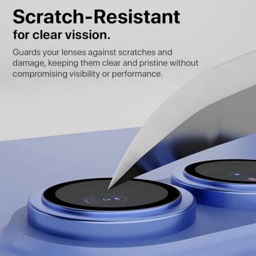 CASEGEAR Clear Pro Camera Lens Protector Compatible With iPhone 16/16 Plus | HD Clarity | Scratch Resistant | Complete Coverage | Easy Installation | Marine - Image 5