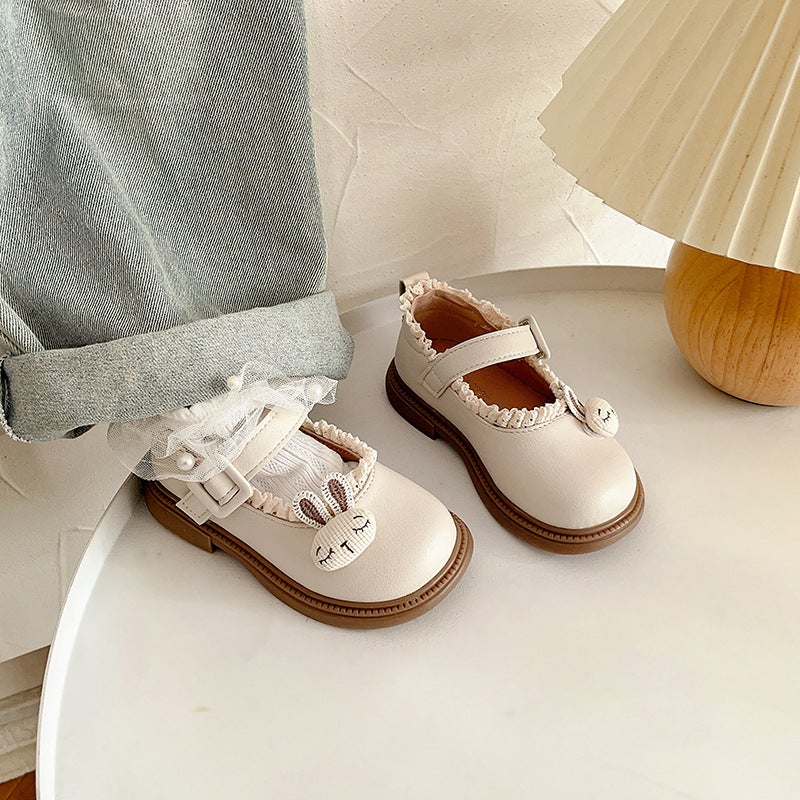 أحذية الجلد الصغيرة للبنات ، أحذية الأميرة للأطفال ، 2025 ربيع البنات 'Baby Loafers ، الوحدة الناعمة ، التنفس ، غير الانزلاق - Image 1