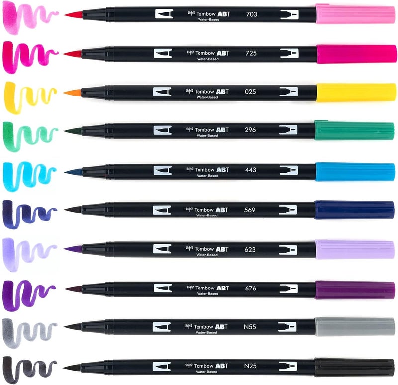Tombow 56188 Dual Brush Pen Art Markers, Galaxy, 10-Pack. Blendable, Brush and Fine Tip Markers - Image 5