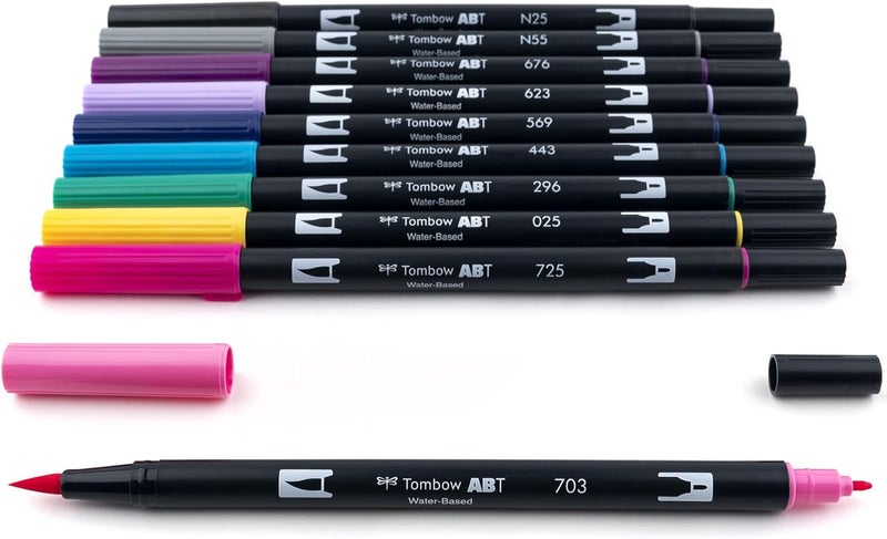 Tombow 56188 Dual Brush Pen Art Markers, Galaxy, 10-Pack. Blendable, Brush and Fine Tip Markers - Image 3