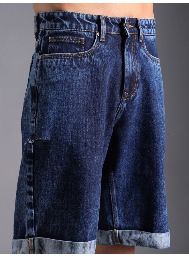 HIGH STAR Men Indigo Shorts - Fit for Casual Style - Image 2