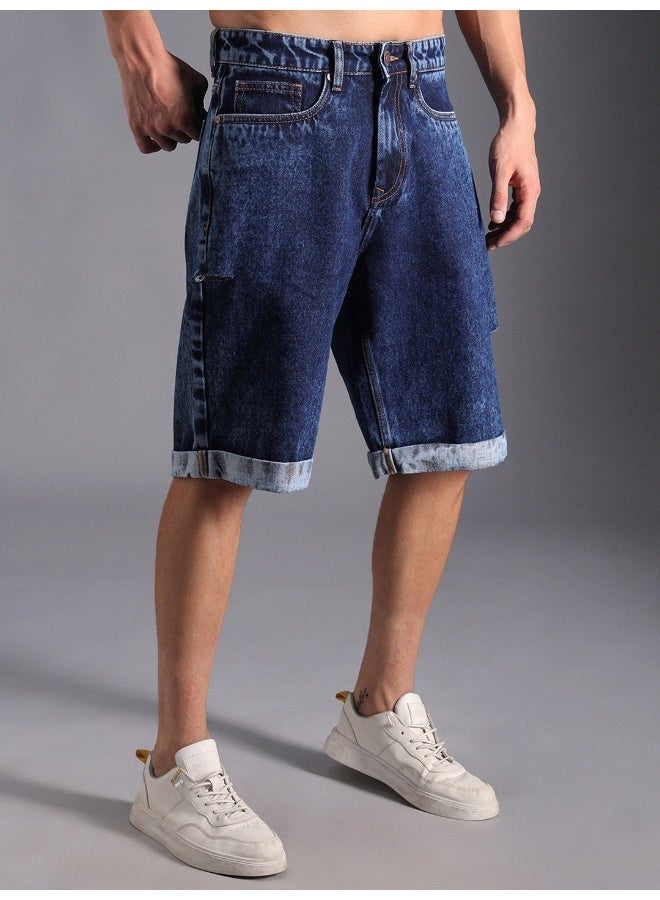 HIGH STAR Men Indigo Shorts - Fit for Casual Style - Image 3