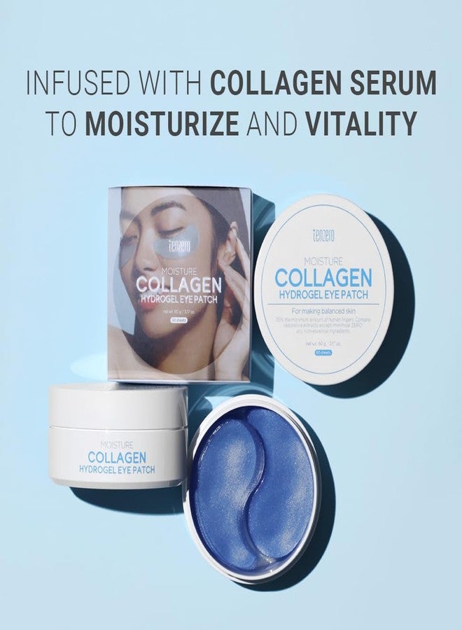 tenzero Moisture Collagen Hydrogel Eye Patch (60 pairs, 90g), Collagen Treatments for Puffy Eye, Dark Circles, Fine Lines, Revitalizing, Hydrating Eye Pads, Korean Under Eye Masks Skincare - Image 2