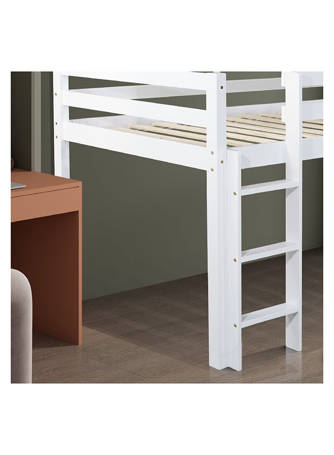 Home Box Vanilla Loft Single Bed with Slide and Climbing Ladder 219 x 113 x 98 cm - Image 5