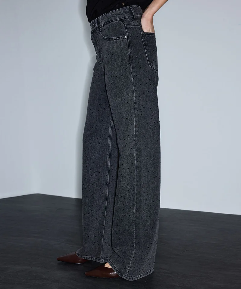 Ipekyol  Rhinestone Wide Leg Jeans for Women | Best Price UAE