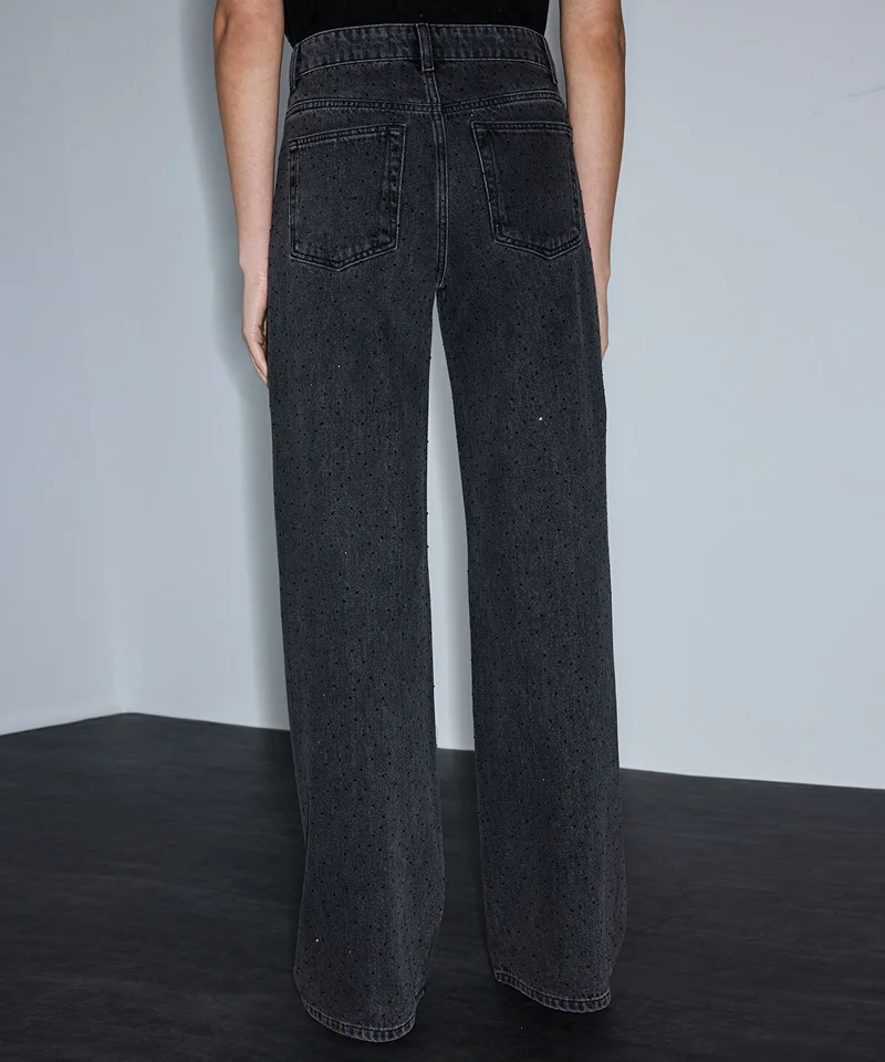 Ipekyol  Rhinestone Wide Leg Jeans for Women | Best Price UAE