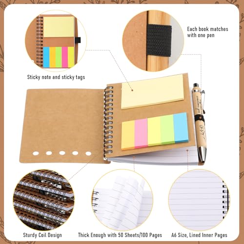 Watersay 10 Set Employee Appreciation Gifts Bulk for Coworkers Christmas Inspirational Notebooks with Thank You Pens Staff Appreciation Gifts for Women Men - Image 4