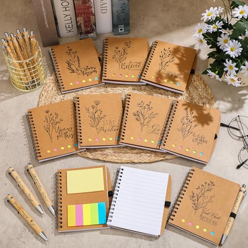 Watersay 10 Set Employee Appreciation Gifts Bulk for Coworkers Christmas Inspirational Notebooks with Thank You Pens Staff Appreciation Gifts for Women Men - Image 5