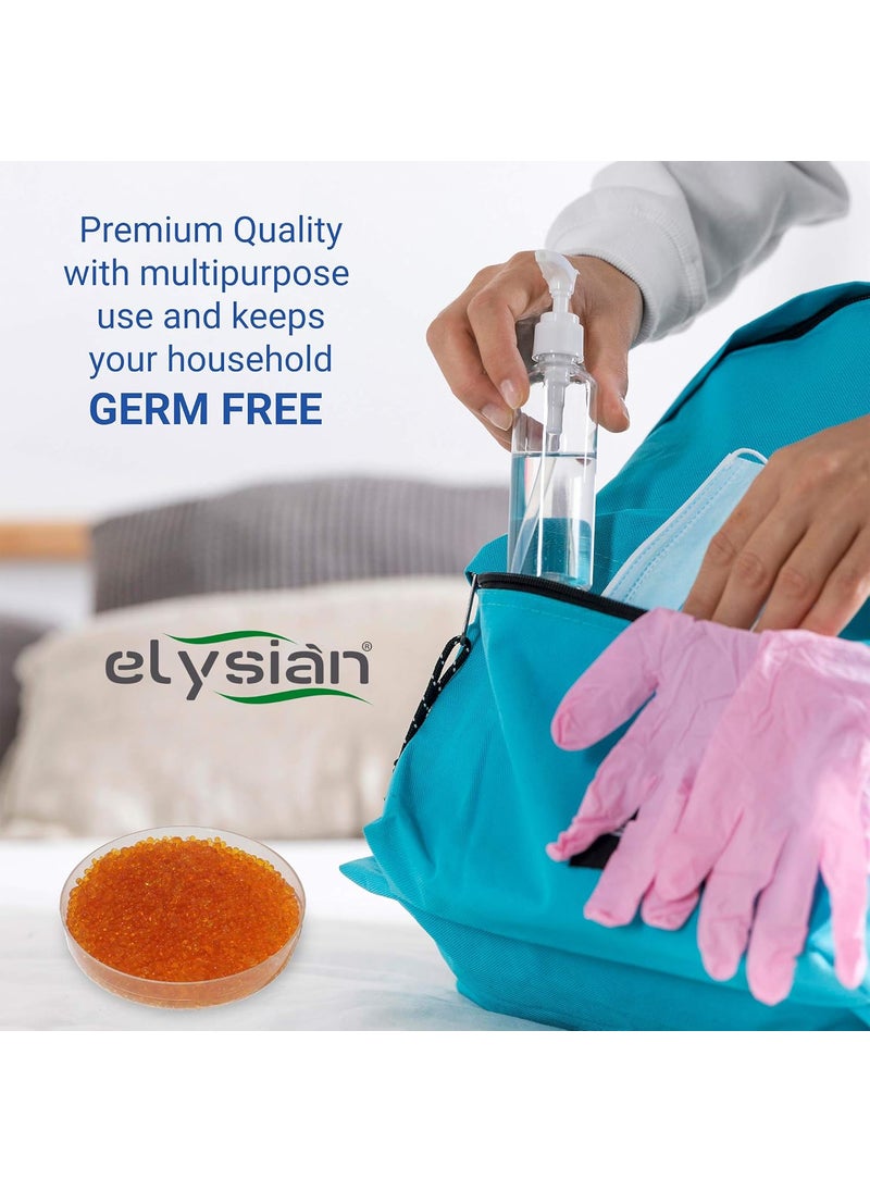Elysian Elysian Colored Silica Beads Colour Changing Silica Gel Desiccant Silica Gel Orange Silica gel Rechargable Silica for Moisture Absorber Silica Gel 1 Kg  - Image 2