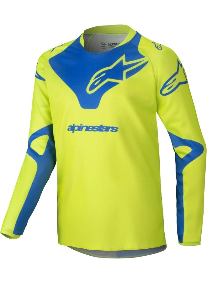 Alpinestars Alpinestars 3770425-557-S: Youth Racer Veil Jersey Yellow Fluo/Blue Sm - Image 1