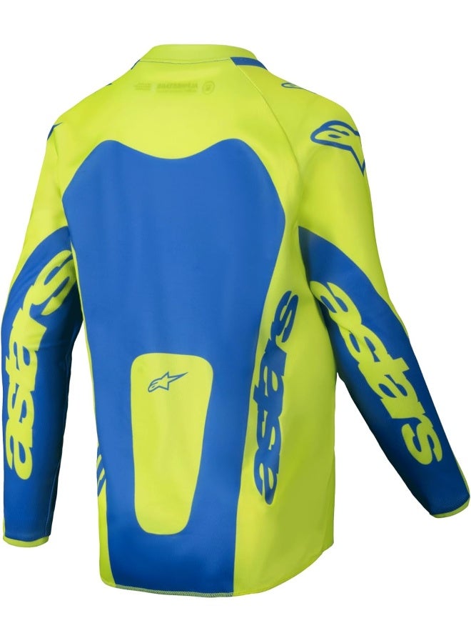 Alpinestars Alpinestars 3770425-557-S: Youth Racer Veil Jersey Yellow Fluo/Blue Sm - Image 2