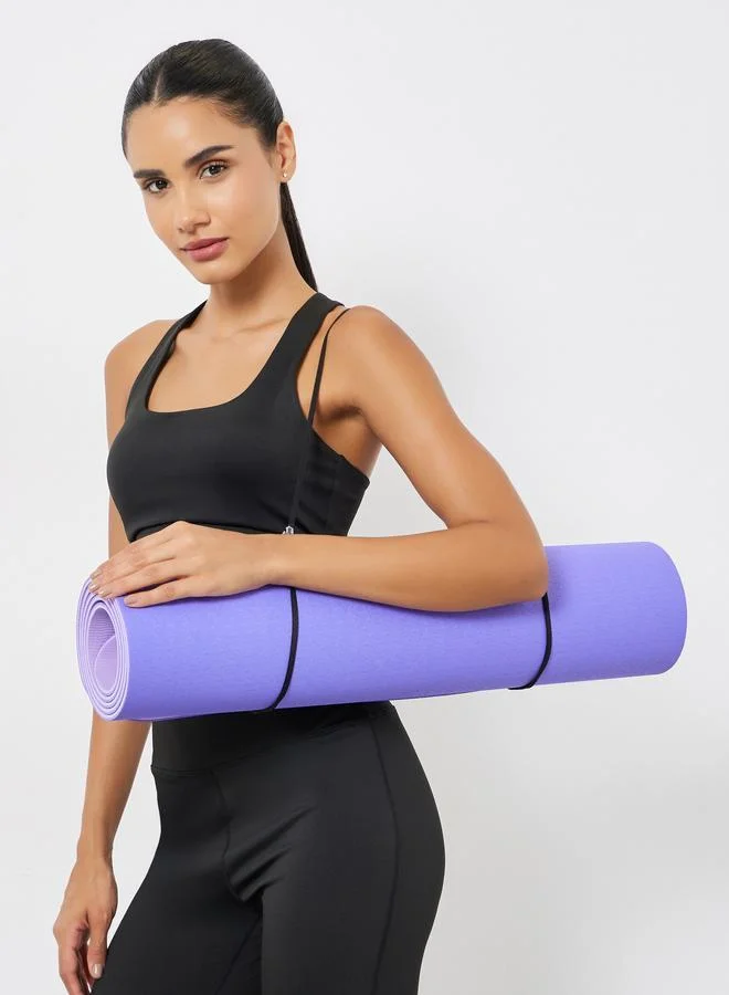 Styli Active 2-Way Usable Textured Yoga Mat with Carry On Strap, 183x61x0.6cm