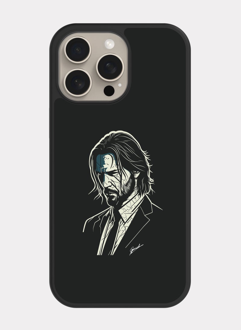 PXLAAT iPhone 15 Pro Max case cover John Wick - Image 1