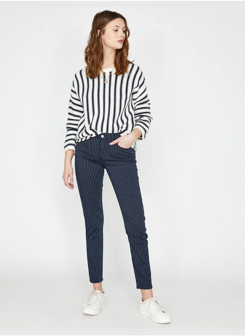 KOTON Striped Trousers