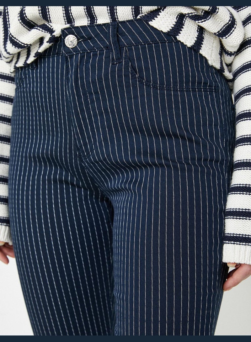 كوتون بنطال مخطط - Image 5