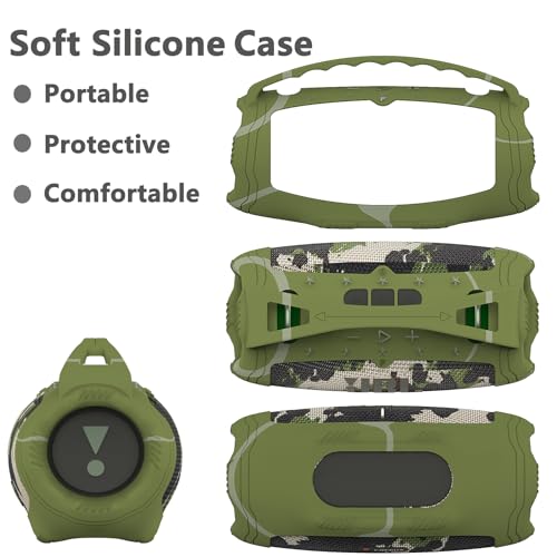 JCHPINE Silicone Cover Case for JBL Xtreme 4 Portable Bluetooth Speaker, Protective Skin Holder for JBL Xtreme 4 Portable Bluetooth Speaker Accessories (Only Case) (Camouflage) - Image 4
