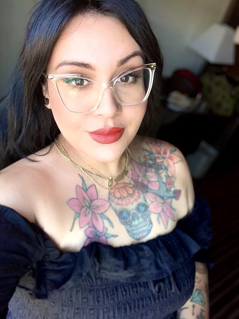 FEISEDY Oversized Cat Eye Glasses Frame Blue Light Blocking Eyewear for Women B2589 - Image 2