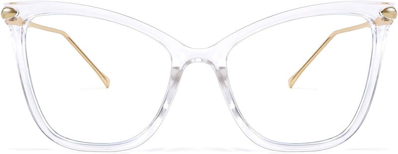 FEISEDY Oversized Cat Eye Glasses Frame Blue Light Blocking Eyewear for Women B2589 - Image 1