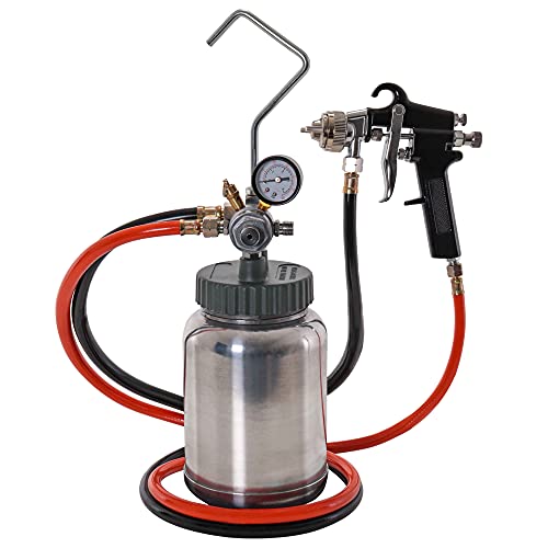 TCP Global 2 Quart Heavy Duty Steel Pressure Pot Paint Tank with Screw on Lid, Regulator, Pressure Gauge, Spray Gun & Hoses for Casting, Painting & Autobody Work Medium Volume - Image 1