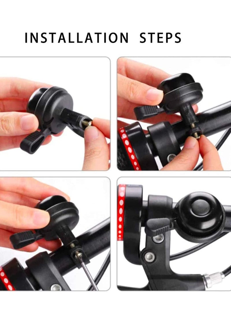 SYOSI Bike Bell 2 Pack Bicycle  Aluminum Loud Crisp Premium for Large Ringer Bells for Adults Kids Boys and Girl  - Image 5