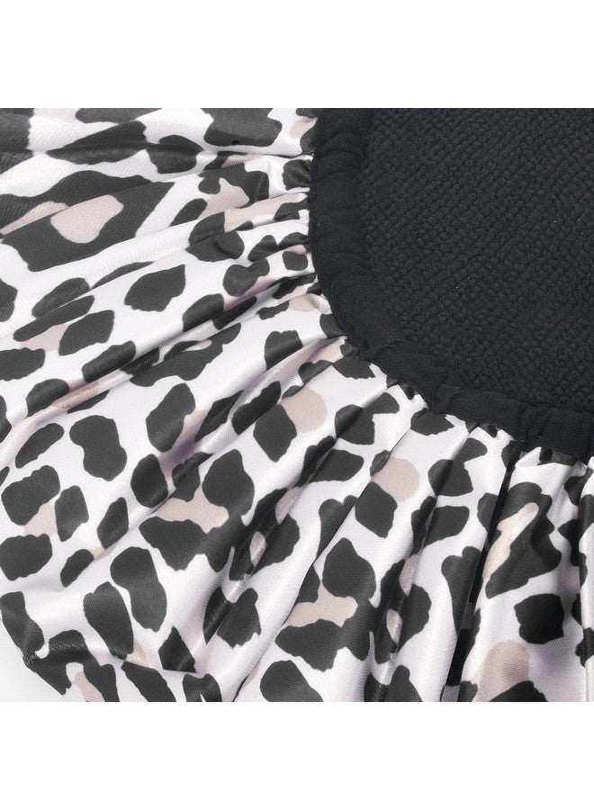 Aquior Shower Cap,Extra Large Triple Layer Bathing Cap With Dry Hair Function For Women Microfiber Terry Cloth Silky Satin 100%% Waterproof Reusable Long Hair Bath Caps (Leopard) - Image 2