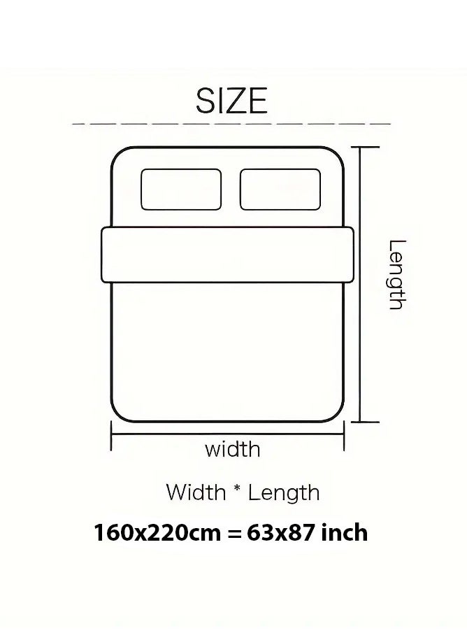 Fabienne - Jacquard Sherpa Blanket Single Size Faux Fur Bed Blanket 160x220cm Flannel Fleece Reversible Blanket Warm and Plush Throw Blanket Blue Grey - Image 1