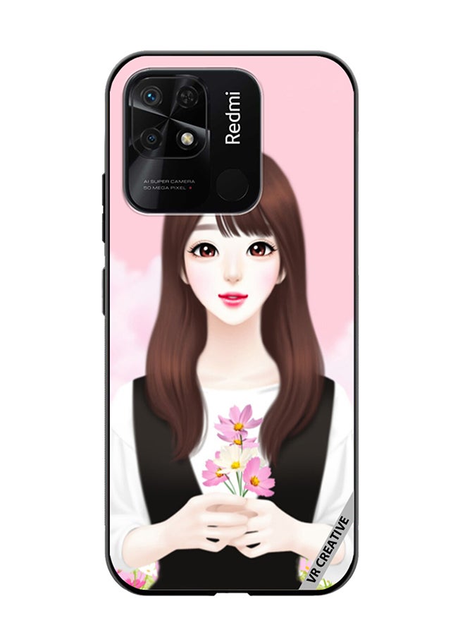 VR CREATIVE Protective Case Cover For Xiaomi Redmi 10C Cute Anime Girl Design Multicolour - Image 1