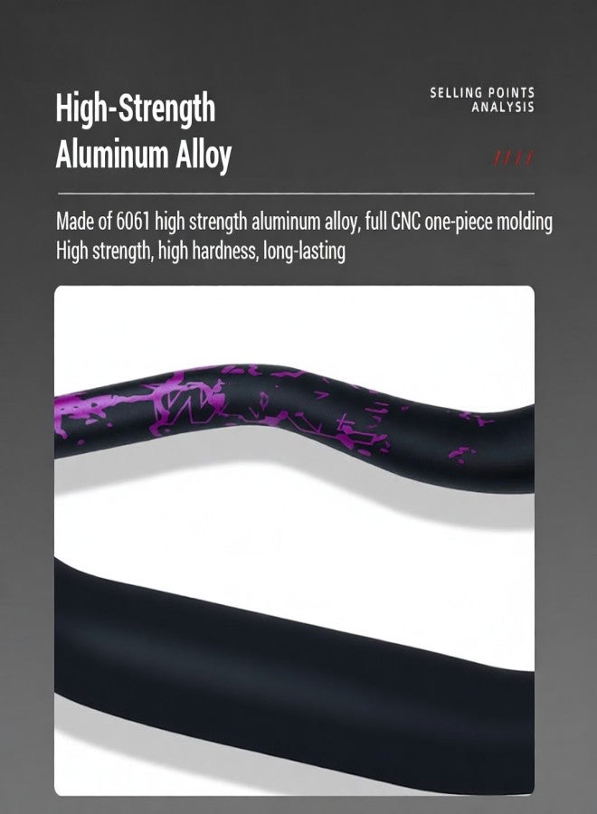 WAKE 31.8MM Mountain Bike Handlebar Aluminum Alloy Bicycle Riser Handlebar 55MM Rise 780MM Length Bicycle Bar with Matte Surface - Image 4