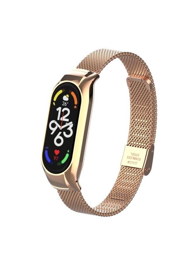 For Mi Band 7 Strap Miband7 Stainless Steel Milano Wristband Mi 7 Band Milano Snap Strap - Image 5