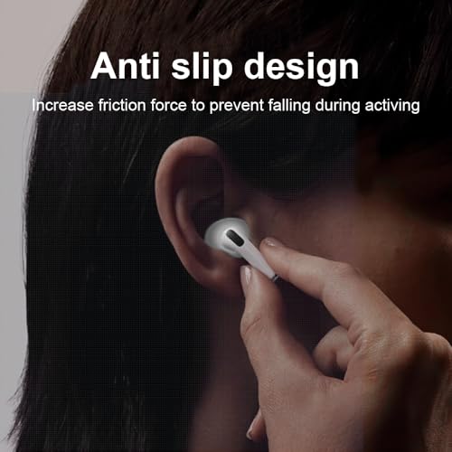Love Mei 6 أزواج من أغطية الأذن لـ AirPods 4، نصائح جلد الأذن المضادة للانزلاق، ملحقات رياضية رفيعة جداً وناعمة من السيليكون، غطاء هلامي متوافق مع AirPods الجيل الرابع (أبيض وأسود) - Image 4