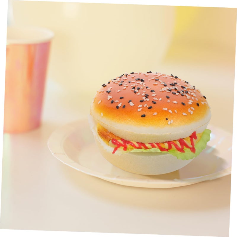 Realistic Soft PU Hamburger Maker Props Display Decorations 2 Piece Set - Image 4