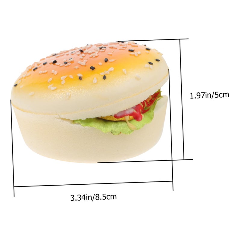 Realistic Soft PU Hamburger Maker Props Display Decorations 2 Piece Set - Image 3